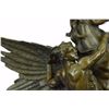 Image 3 : Peruses and Pegasus Greek Mythology Hero Bronze Statue on marble base Sculpture