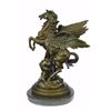 Image 7 : Peruses and Pegasus Greek Mythology Hero Bronze Statue on marble base Sculpture