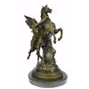 Image 9 : Peruses and Pegasus Greek Mythology Hero Bronze Statue on marble base Sculpture