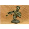 Image 10 : Hot Cast Decor Figure Clarinet Player Bronze Sculpture on marble base