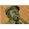 Image 3 : Hot Cast Decor Figure Clarinet Player Bronze Sculpture on marble base