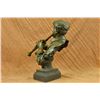 Image 8 : Hot Cast Decor Figure Clarinet Player Bronze Sculpture on marble base