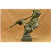 Image 9 : Hot Cast Decor Figure Clarinet Player Bronze Sculpture on marble base