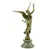 Image 6 : Charming Angel Standing On Rock Bronze on Marble base Sculpture