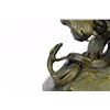 Image 3 : Snake And Lion Bronze Sculpture on marble base Statue