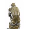 Image 3 : Thinker Symbol Of Philosophy Bronze Sculpture Hot Cast on Marble Base Figure