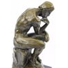 Image 4 : Thinker Symbol Of Philosophy Bronze Sculpture Hot Cast on Marble Base Figure
