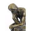 Image 5 : Thinker Symbol Of Philosophy Bronze Sculpture Hot Cast on Marble Base Figure