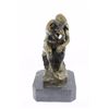 Image 6 : Thinker Symbol Of Philosophy Bronze Sculpture Hot Cast on Marble Base Figure