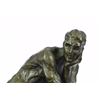 Image 5 : A man Resting On Top Of The World Bronze Sculpture on Marble Base Statue
