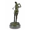 Image 1 : Female Golfer Tournament Golfing Trophy Bronze Sculpture on marble base