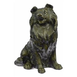 Collie Dog Shaped Theme Garden Decoration Bronze sculpture