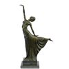 Image 10 : Elegant Dancer In Arabesque Art Deco Bronze Sculpture on marble base