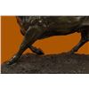 Image 3 : Solid Bronze Sculpture Of A Bull on Marble Base