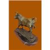 Image 5 : Solid Bronze Sculpture Of A Bull on Marble Base