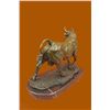 Image 6 : Solid Bronze Sculpture Of A Bull on Marble Base