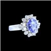 Image 2 : 1.97CT NATURAL TANZANITE 14K WHITE GOLD RING