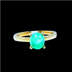 2.36CT NATURAL COLUMBIAN EMERALD 14K Y/G RING