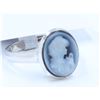 Image 2 : 14K WHITE GOLD CAMEO RING