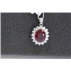 Image 1 : 14K WHITE GOLD RUBY PENDANT