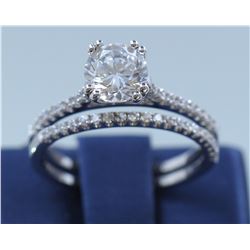 Silver & Cubic Zirconia Ring:1.88Gms/Cubic Zirconia:0.13Ct/Silver & Cubic Zirconia Band:0.92Gmscubic