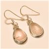 Image 1 : Rose Quartz Earring Solid Sterling Silver