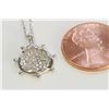Image 2 : 14K WHITE GOLD PENDANT WITH CHAIN :2.74G/Diamond:0.19Ct