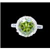 Image 1 : 4.01CT NATURAL BURMA PERIDOT 14K W/G RING