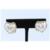 Image 2 : 14K Y/G MABE PEARL AND DIAMOND EARRINGS/5.2 GRAMS/DIAMOND 0.03CT/PEARL 18.00MM APPROX