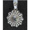 Image 3 : 14K WHITE GOLD  PENDANT: 5.6G / Diamond: 2.05Ct / Center CUBIC ZIRCONIA