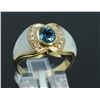 Image 4 : 14K Y/G MOTHER OF PEARL, BT & DIAMOND RING/5.90 GRAMS/ROUND DIAMOND 0.11CT/BT 1.75CT