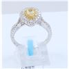 Image 1 : 18K WHITYE AND YELLOW GOLD DIAMOND RING:4.96 GRAMS/DIAMOND:0.84Ct