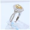 Image 2 : 18K WHITYE AND YELLOW GOLD DIAMOND RING:4.96 GRAMS/DIAMOND:0.84Ct