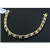 Image 1 : 14K YELLOW BLUE SAPPHIRE AND DIAMOND BRACELET/19.2 GRAM /DIAMOND 2.19 CT/BLUE SAPPHIRE 4.58 CT