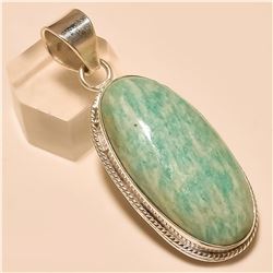 Amazonite Pendant Solid Sterling Silver