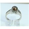 Image 3 : 14K W/G PEARL AND DIAMOND RING/3.90 GRAMS/ROUND DIAMOND 0.02CT/SOUTH SEA PEARL 7.80Mm
