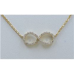 14K YELLOW GOLD PENDANT WITH CHAIN:2.75G/Diamond:0.24Ct
