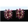 Image 1 : 14K Yellow Gold Ruby Earring:12.02Gdiamond:0.31Ctruby:19.42Ct