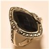 Image 1 : Black Spinel RING Solid Sterling Silver