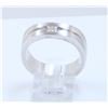 Image 1 : 14K WHITE GOLD PRINCESS CUT DIAMOND RING:11.10 GRAMS/DIAMOND:0.20CT