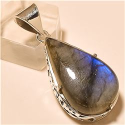Labradorite Pendant Solid Sterling Silver