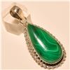 Image 1 : Malachite Pendant Solid Sterling Silver