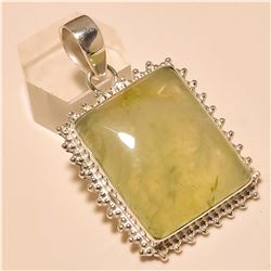 Prehnite Pendant Solid Sterling Silver