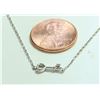 Image 1 : 14K WHITE GOLD PENDANT WITH CHAIN 1.7G/Diamond 0.01Ct