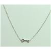 Image 2 : 14K WHITE GOLD PENDANT WITH CHAIN 1.7G/Diamond 0.01Ct