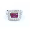 Image 1 : 14K White Gold Ruby Ring:9.41Gdiamond:0.57Ctruby:0.68Ct