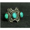 Image 1 : Silver .925 Ring With Green Gem 14.16Gram