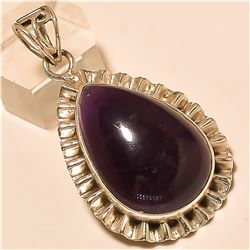 Amethyst Pendant Solid Sterling Silver