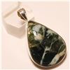 Image 1 : Moss Agate Pendant Solid Sterling Silver