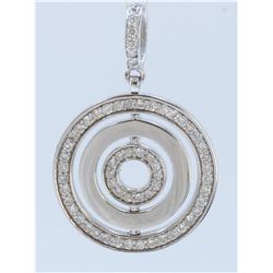 14K WHITE GOLD PENDANT:8.4G/Diamond:1.03Ct